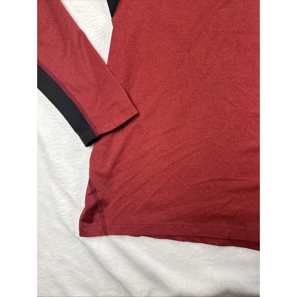 The North Face FlashDry-XD 1/4 Zip Pullover Active Shirt Men Large Red Black